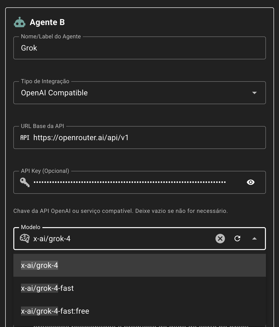 Configuração do OpenRouter