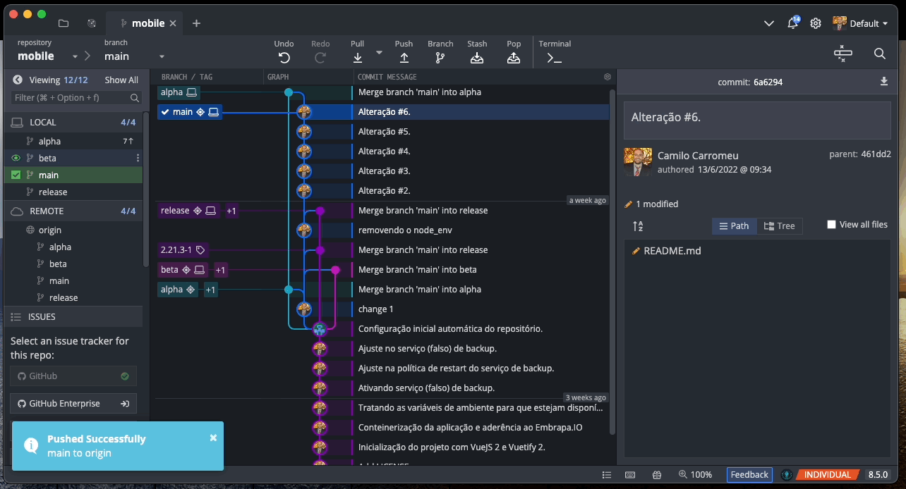 Realizando o deploy de uma versão de build
