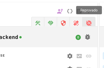 Quality Gate sendo mostrado na dashboard do Embrapa I/O