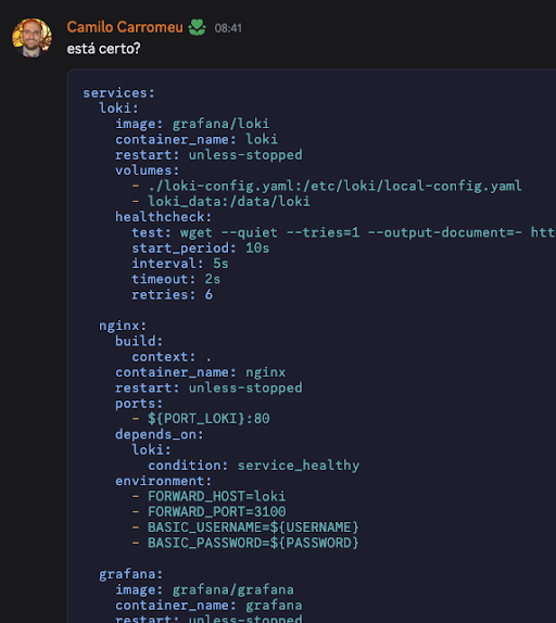 Envio de código diretamente pela sintaxe markdown ou por upload do arquivo.