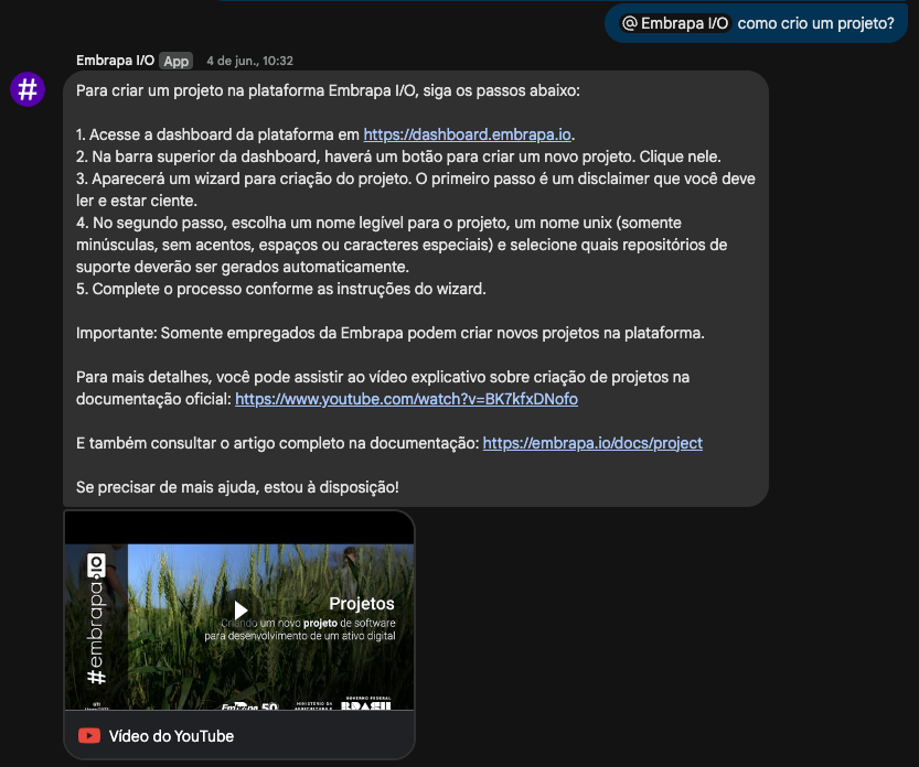 Como crio um projeto?