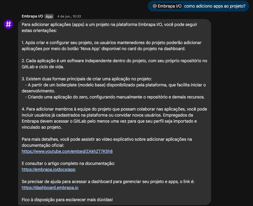 Como adiciono apps ao projeto?