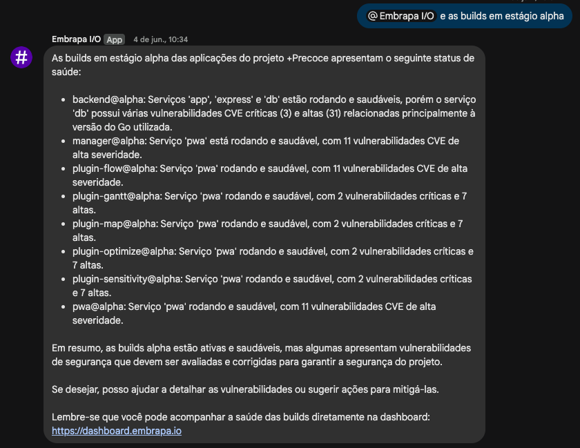 Builds do +Precoce em estágio alpha